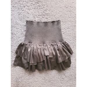 Designers Remix Mini Skirt  Girls Size 12 Coquette, Y2K Parisian Chic brown